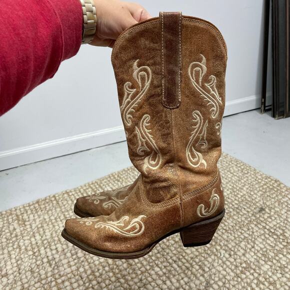 Corral Honey Cortez Boots Embroidered Snip Toe Cowboy Boots Womens SZ 7.5 EUC - Picture 10 of 11